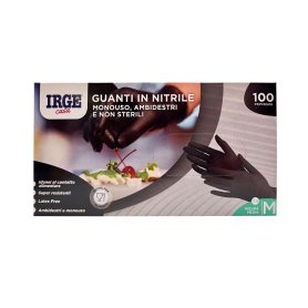 GUANTI NITRILE S/POLV.NERO X100 M