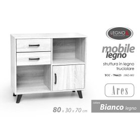 MOBILE 2 CASSETTI ARES 80X30X70 BIANCO