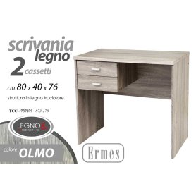 SCRIVANIA 2 CASSETTI ERMES 80X40X76 OLMO