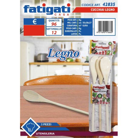 CUCCHIAIO LEGNO 3PZ