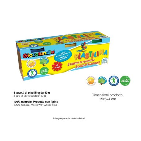 PLASTILINA 40GR 3 VASETTI