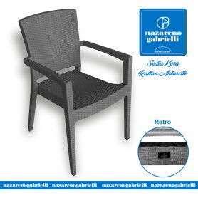 SEDIA RATTAN KORA ANTRACITE NG