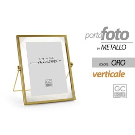 PORTAFOTO IN METALLO ORO 15X20