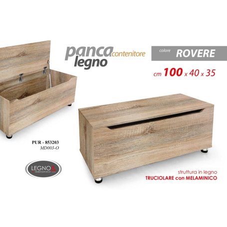 PANCA LEGNO 100X40X35 ROVERE