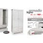 ARMADIO LEGNO 80X52X180 BIANCO