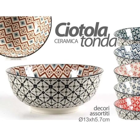 CIOTOLA IN CERAMICA 13X13X5.7 ASS.