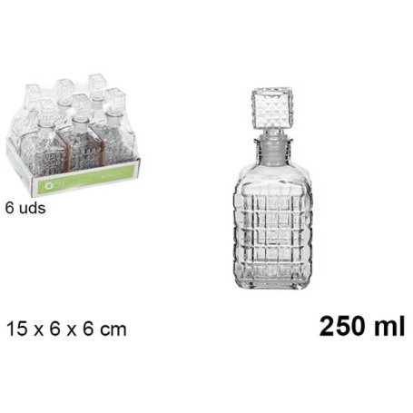 BOTTIGLIA DI VETRO PER LIQUORI 250ML