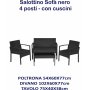 SALOTTINO 4P SOFA C/CUSC.NERO