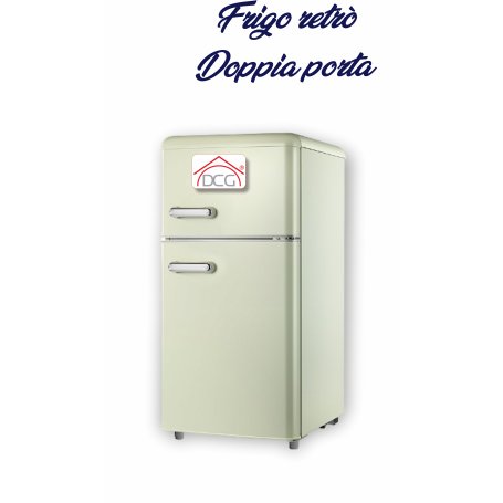 FRIGO 100LT 40W RETRO' DOPPIA PORTA CREM