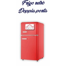 FRIGO 110LT 40W RETRO' DOPPIA PORTA ROSS