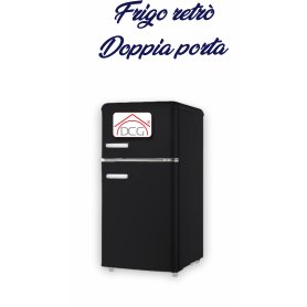 FRIGO 100LT 40W RETRO' DOPPIA PORTA NERO