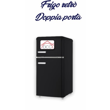 FRIGO 100LT 40W RETRO' DOPPIA PORTA NERO