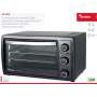 FORNO 28LT STATICO E VENTILATO NERO