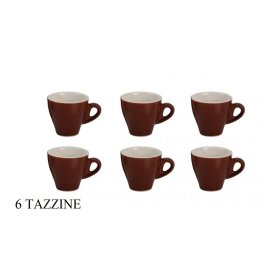 TAZZA BAR BILLY  S/P X6 MARRONE