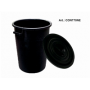 CONTENITORE 70LT C/COPERCHIO NERO